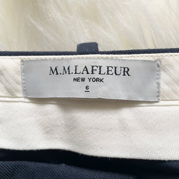 MM Lafleur Dark Navy Blue Mejia Washable Virgin Wool Twill Trouser Pants - Picture 5 of 7